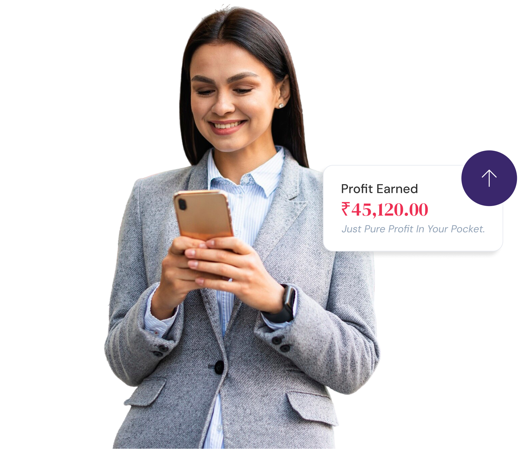 Woman with smartphone