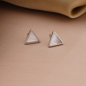 AGOR 925 Silver Triangle Enamel Stud Earrings