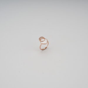 AGOR 925 Sterling Silver Adjustable Rose Gold Ring | White Enamel & CZ Diamond Free-Size Women's Ring