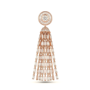 925 Sterling Silver Rose Gold Plated Tassel Fringe Statement Pendant Jewellery