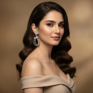 Lustrous Halo Party Wear Earrings