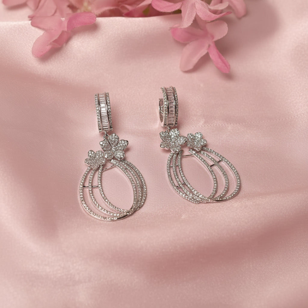 Lustrous Halo Party Wear Earrings