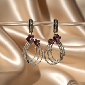 Ruby Bloom Hoops