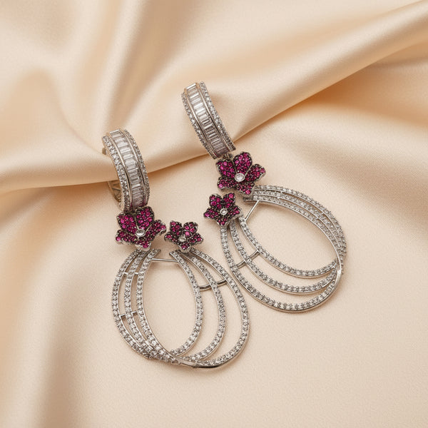 Ruby Bloom Hoops