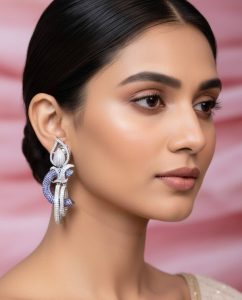 Noor Amethyst Party Wear Earrings