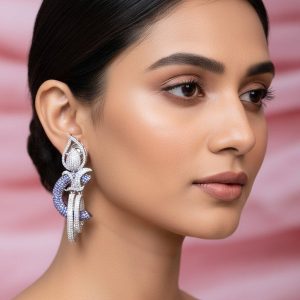 Noor Amethyst Party Wear Earrings