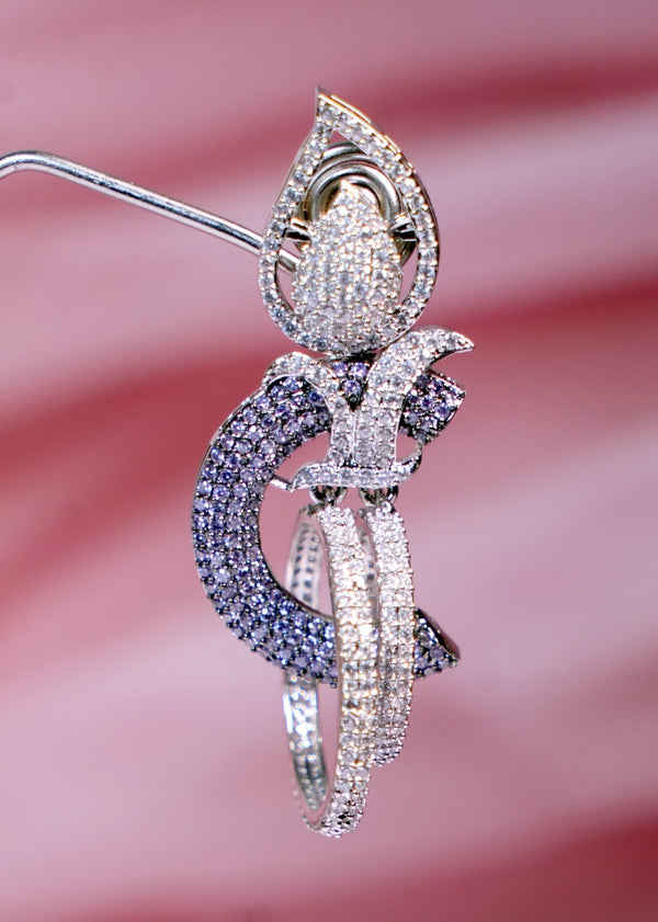 Noor Amethyst Party Wear Earrings