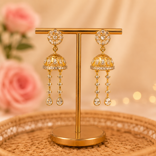 Dome String Jhumki Party Wear Earrings