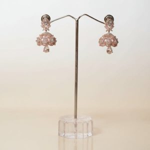 Glitter Rain AD Jhumki Earrings | Party Wear Jhumka for Women