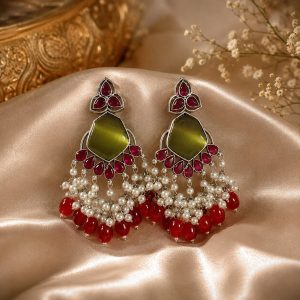 Ruby Majesty Kundan Earring