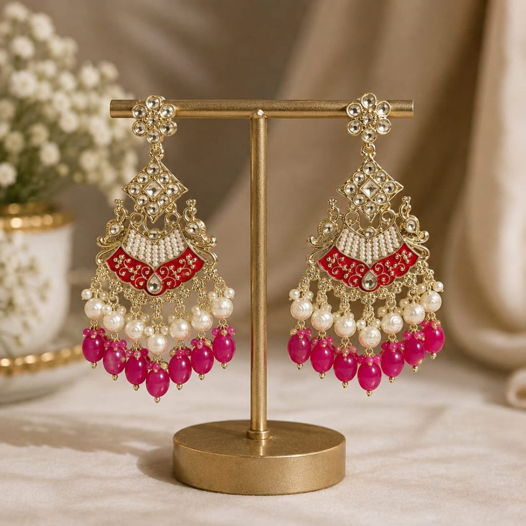Rani Pink Royale Earrings