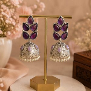 Plump Silver Jhumki