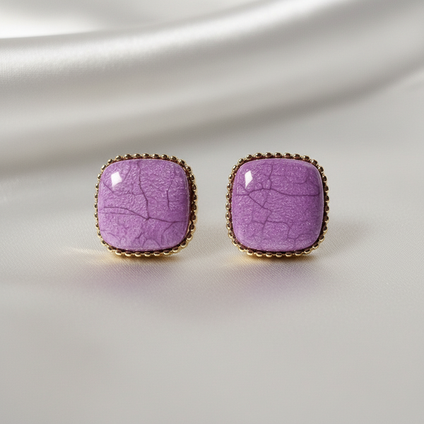 Luna Amethyst Studs