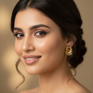 Amber Bloom Sunburst Stud Earrings