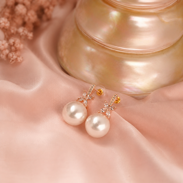 Rose Gold Pearl Drops