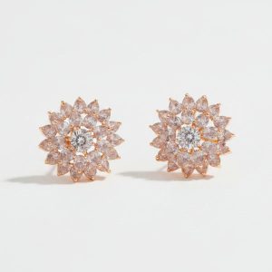 2-in-1 Rose Gold Studs