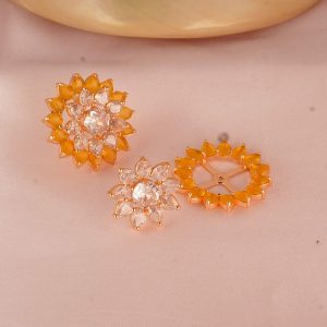 2 in One Daffodil Studs Earring