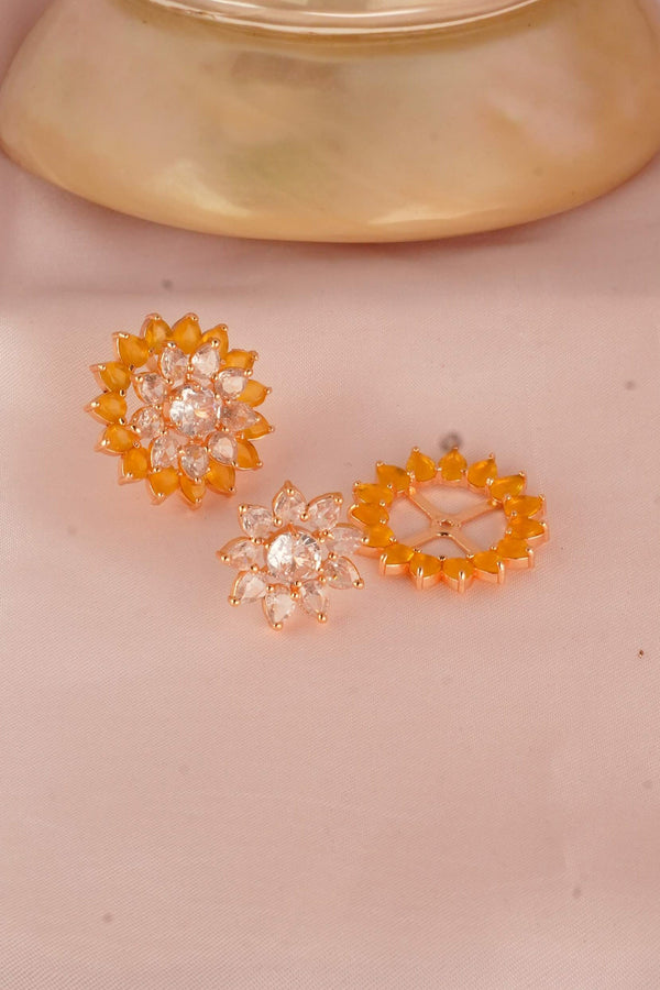2 in One Daffodil Studs Earring