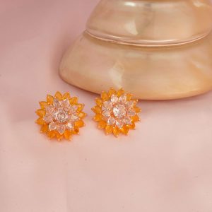 2 in One Daffodil Studs Earring