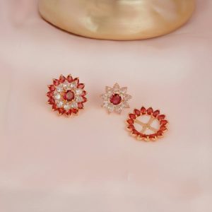2 in One Flora Studs Earring