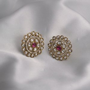 Divine Kundan Stud Earrings