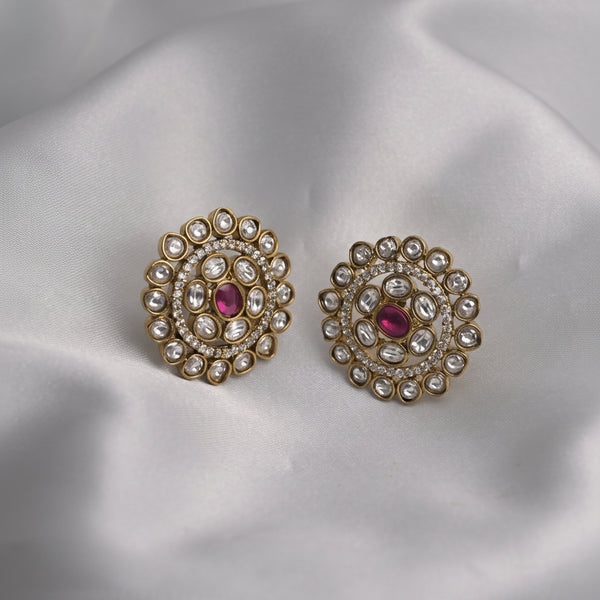 Divine Kundan Stud Earrings