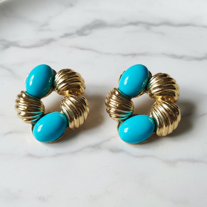 Carnival Cluster Party Wear Earrings | Multicolor Gem Studs