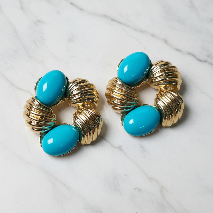Carnival Cluster Party Wear Earrings | Multicolor Gem Studs