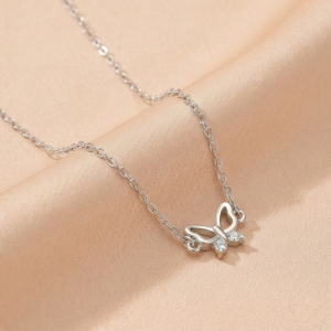 AGOR 925 Sterling Silver Butterfly Charm Bracelet for Women, Delicate Nature Inspired Jewellery