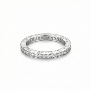925 Sterling Silver Love You Engraved Eternity Band Ring Jewellery for Women