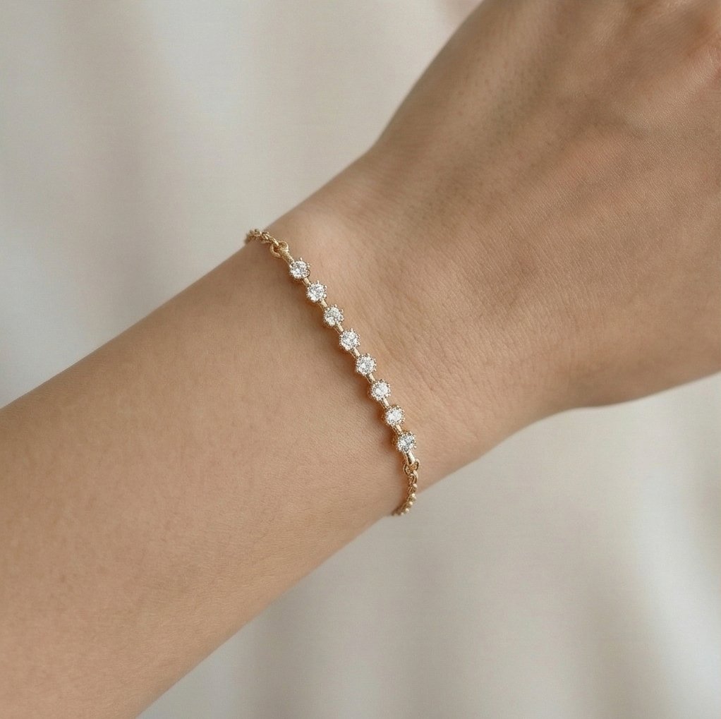 925 Sterling Silver Curved Stone Bar Bracelet Jewellery Gold Plated