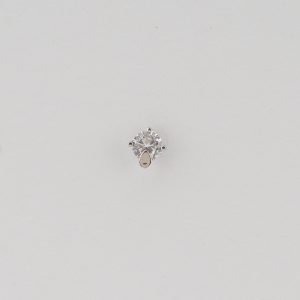 AGOR 925 Sterling Silver Two Tone Solitaire Stud Earrings Jewellery for Women