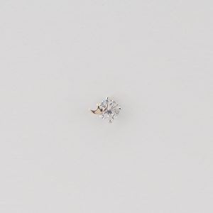 AGOR 925 Sterling Silver Celestial Moon Solitaire Stud Earrings Jewellery