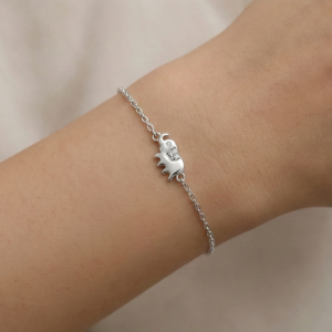 AGOR 925 Sterling Silver Lucky Elephant Bracelet for Women, Cute Animal Motif Jewellery