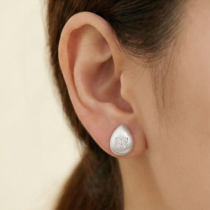 AGOR LUXE 925 Sterling Silver Brushed Teardrop Butterfly Stud Earrings Matte Finish LUXE Jewellery for Women