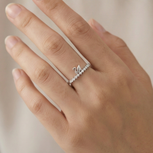 925 Sterling Silver Elegant Swan Motif Adjustable Ring Jewellery for Women
