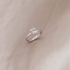 AGOR 925 Sterling Silver Sweet Cherry Motif Adjustable Ring Jewellery for Women