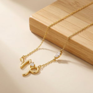 925 Sterling Silver Gold Plated Capricorn Zodiac Pendant Necklace Women's Jewellery