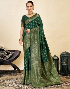 AXONIT Women's Silk Blend Banarasi Jacquard