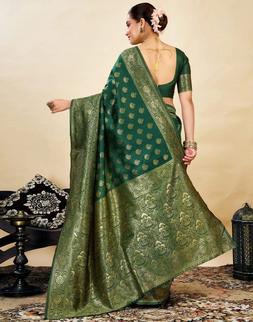 AXONIT Women's Silk Blend Banarasi Jacquard