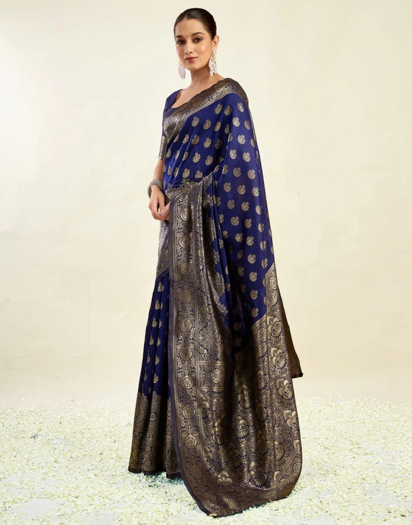 AXONIT Women's Silk Blend Banarasi Jacquard