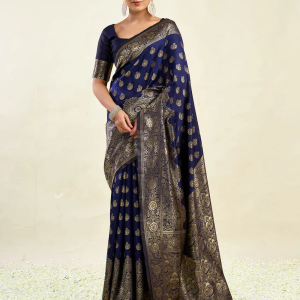 AXONIT Women's Silk Blend Banarasi Jacquard