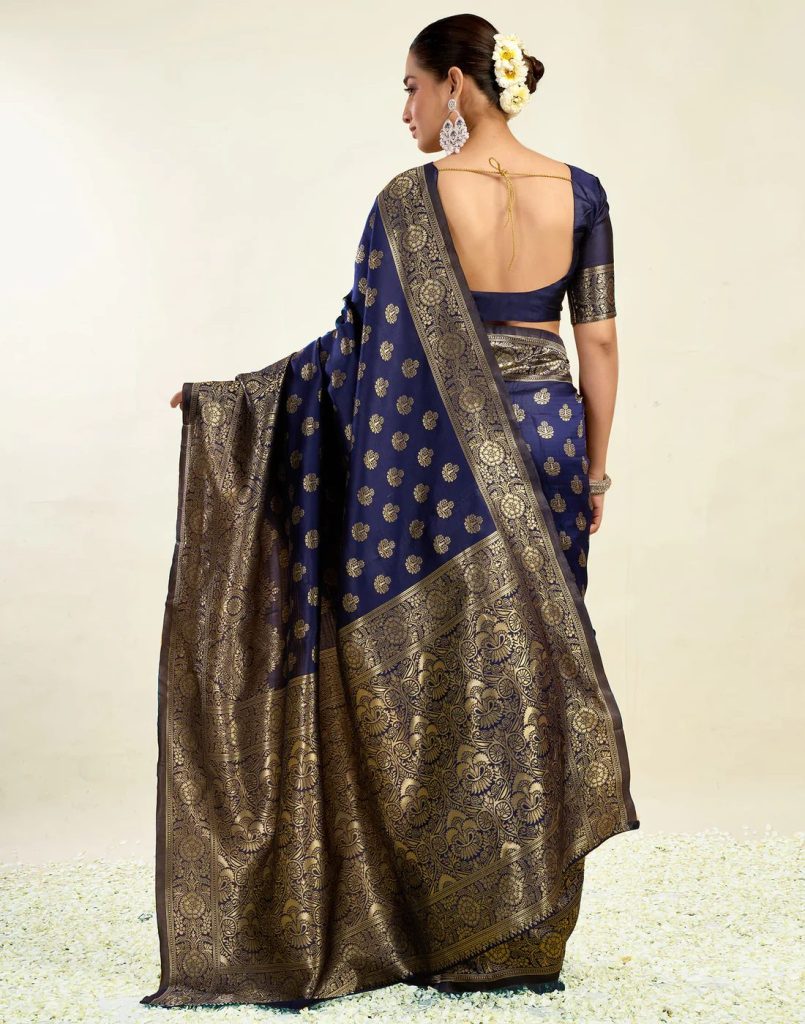AXONIT Women's Silk Blend Banarasi Jacquard