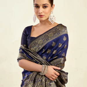 AXONIT Women's Silk Blend Banarasi Jacquard
