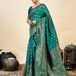 AXONIT Women's Silk Blend Banarasi Jacquard