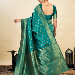 AXONIT Women's Silk Blend Banarasi Jacquard