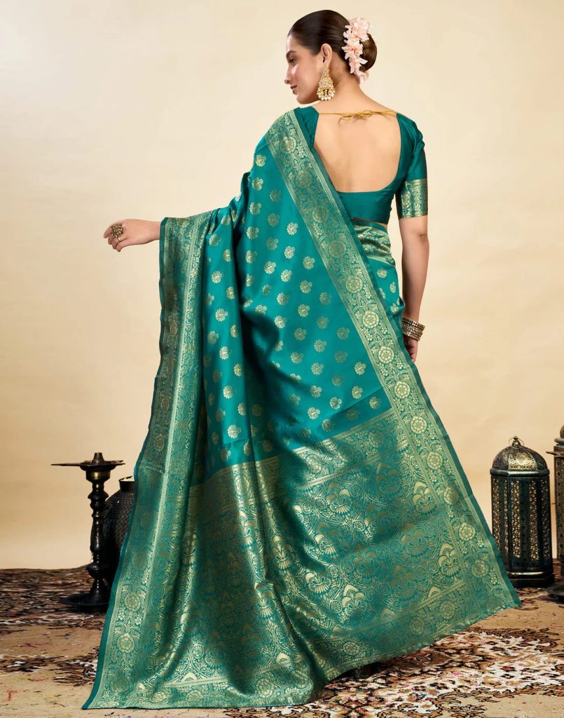 AXONIT Women's Silk Blend Banarasi Jacquard