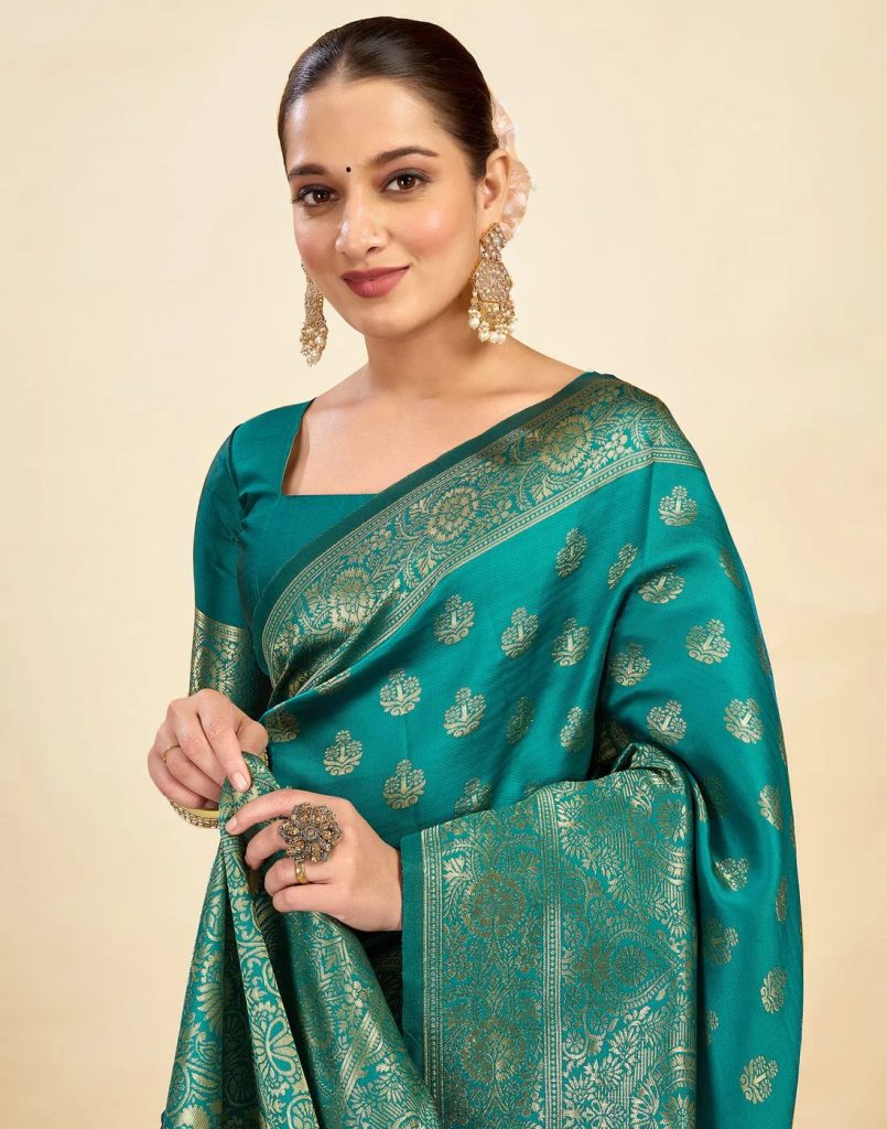 AXONIT Women's Silk Blend Banarasi Jacquard