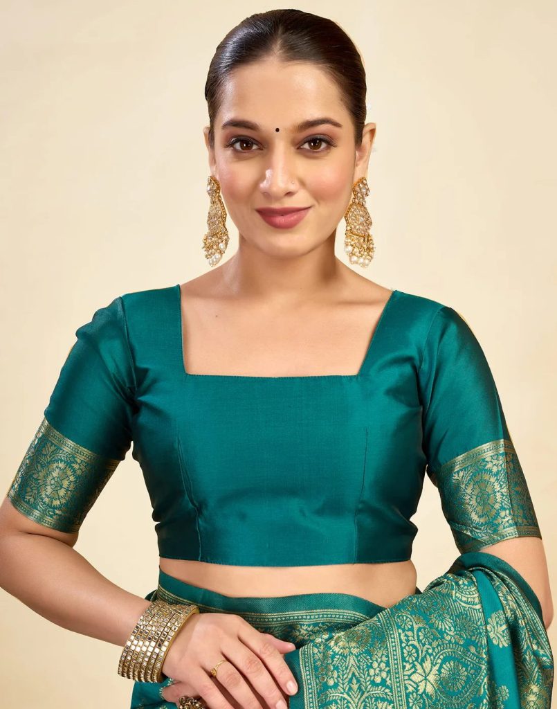 AXONIT Women's Silk Blend Banarasi Jacquard