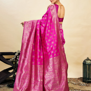 AXONIT Women's Silk Blend Banarasi Jacquard